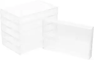 6 Stück Transparenter Kassettenband-aufbewahrungshalter, Hochklarer Kunststoff, 