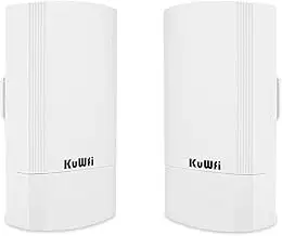 KuWFi WLAN Bridge Outdoor, 900Mbps Indoor/Outdoor Access Point to Point WiFi Bri