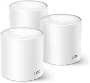 TP-Link Deco X50 Mesh WLAN Set (3 Pack), Wi-Fi 6 AX3000 Dual Band Router & Repeater, 3X Gigabit P...