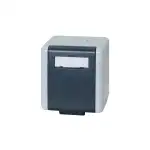 LogiLink Outdoor Aufputzdose mit Klappdeckel für 2x RJ45 CAT. 6A Keystone Module, IP44 Schutz