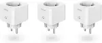 Hama WLAN Steckdose, 3er Pack (mit Matter Smart Home, universal, WLAN gesteuerte Steckdose mit Ap...
