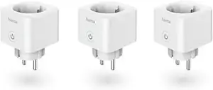 Hama WLAN Steckdose, 3er Pack (mit Matter Smart Home, universal, WLAN gesteuerte