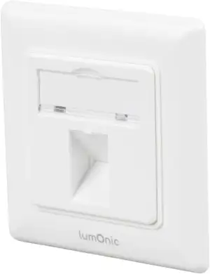 Lumonic Keystone-Rahmen Unterputz | 1-Port | Standard 55 System | | ABS Kunststoff | für Keystone RJ45, HDMI, USB Module