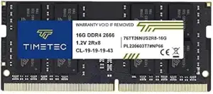 Timetec 16 GB DDR4 2666 MHz (PC4-2666V) PC4-21300 SODIMM – Non-ECC Unbuffered, 2
