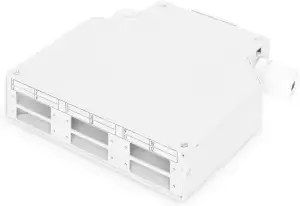 DIGITUS LWL Spleißbox - Hutschienen-Montage - 6 Port - Für SC Duplex Kupplungen 