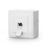 VCELINK Universal Netzwerkdose CAT6A, 10 Gigabit 2 x RJ45 Port LAN Dose für Aufputz oder Unterputz, Geschirmt RJ45 Aufputzdose 500 MHz, POE, CAT6 CAT5, EIA/TIA T568A&B, Weiß, 1 Stück