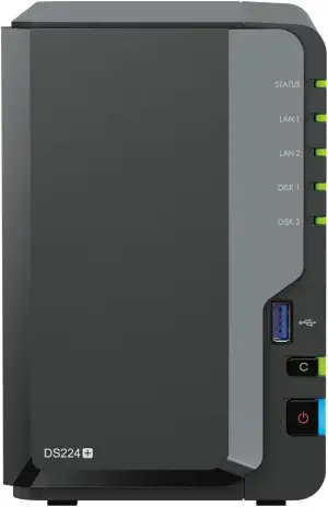 Synology DS224+ 2-Bay Diskstation NAS (Intel Celeron J4125 4-Core 2.0 GHz 2GB DD