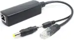 ANVISION 5V PoE Splitter, Adapter von 48 V auf 5 V, 2,4 A, Stecker 3,5 mm x 1,35 mm, 5,5 mm x 2,1...