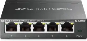 TP-Link TL-SG605E 5-Ports Gigabit Easy Smart Managed Netzwerk Switch (Plug-and-P