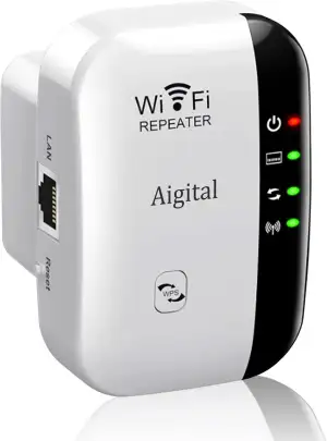 WLAN Verstärker Repeater(300 Mbit/s, Ethernet-Port, WPS, AP Modus, kompakte Bauw