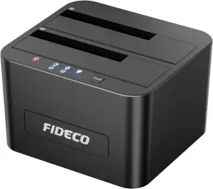 FIDECO HDD Docking Station, Dockingstation für Festplatten, USB 3.0 für 2,5 und 