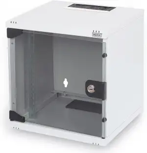 DIGITUS Netzwerk-Schrank 10-Zoll - 6HE - Wandmontage - HxBxT 330x312x300mm - Tra