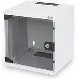 DIGITUS Netzwerk-Schrank 10-Zoll - 6HE - Wandmontage - HxBxT 330x312x300mm - Traglast 30kg - Nutz...