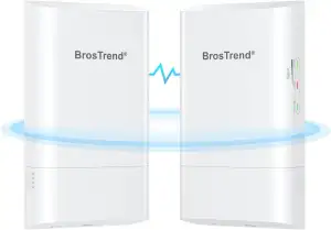 BrosTrend 5GHz 867Mbit/s WLAN Bridge Outdoor CPE, 1KM Langstrecken WiFi Bridge P