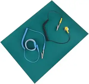 Hochwertiges Antistatik Armband Set Inklusive Antistatischer Matte, Krokodilklemme Erdungskabel S...