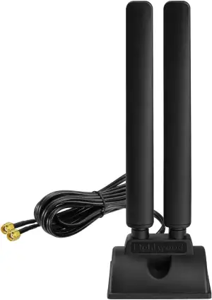 Eightwood WiFi 6E Antenne WLAN Signal Verstärker Tri-Band Magnetic Base Antenne 