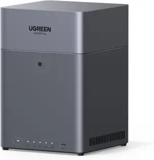 UGREEN NASync DH4300 Plus 4-Bay Desktop NAS, 2,5 GbE-LAN-Port, 8GB LPDDR4X RAM, 