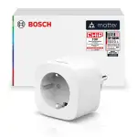 Bosch Smart Home Zwischenstecker kompakt [+M], smarte WLAN Steckdose, App steuerbar mit Energiesparfunktion, flexible Nutzung im Bosch Smart Home System oder herstellerübergreifend in Matter Systemen