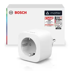 Bosch Smart Home Zwischenstecker kompakt [+M], smarte WLAN Steckdose, App steuer