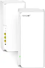 Tenda Nova MX21 Pro Wi-Fi 6E Mesh WLAN System - AXE5700 Tri-Band (Unterstützt 6G-Band) - Ersetzt Router und Repeater - empfohlen für Häuser mit 2-3 Schlafzimmern - APP Steuerung - 2er Pack