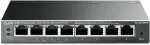 TP-Link TL-SG108PE Managed PoE Switch, 8 Port Gigabit Network Switch mit 4 PoE+ Ports (64 W, 802.3af/at PoE+, Lüfterlos, Plug-and-Play, Robustes Metallgehäuse) Schwarz
