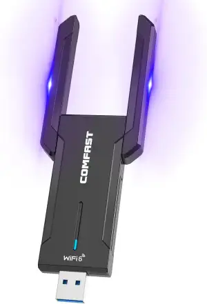 COMFAST WLAN Stick, 5400Mbps USB WLAN Adapter USB 3.0 WiFi6 Tri-Band Con High-Ga