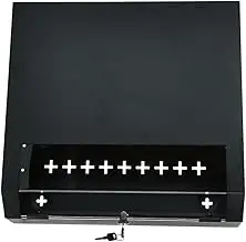 5HE Netzwerkschrank flach 140 mm tief - Schwarz