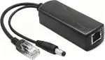 Gigabit PoE Splitter 48V zu 12V, PoE Splitter 12V 2A, DC 5.5x2.1mm Stecker Aktiv IEEE802.3af at P...