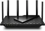 TP-Link Archer AXE75 Wi-Fi 6E WLAN Router, 5400 Mbit/s Tri-Band WLAN, 4 × Gigabit LAN-Ports, 1 × USB 3.0 Port, WPA3, HomeCare,kompatibel mit Alexa, Tether APP