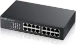 Zyxel 16 Port Netzwerk Switch | Unmanaged Gigabit Ethernet Splitter | 16x GbE Ports | Lüfterlos | Plug and Play Installation | Wand- und Rack-Montagesätze im Lieferumfang enthalten | GS1100-16v3