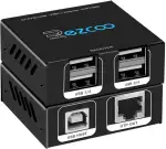 USB Extender 165ft 4-Port USB 2.0 HUB von Ethernet Cat5e Cat6 - RJ45 LAN-Erweiterung, Zwei Webcams Arbeiten synchron, unterstützen Windows, MacOS, Android, Linux, kein Treiber, EX50USB