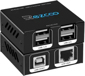 USB Extender 165ft 4-Port USB 2.0 HUB von Ethernet Cat5e Cat6 - RJ45 LAN-Erweite