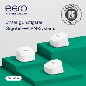 Amazon eero 6+ Mesh-WLAN-Router | 1-Gbit/s-Ethernet | Bis zu 420 m² Abdeckung | 