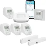 Homematic IP Funk Smart Home Heizungssteuerung Komplettpaket für 4 Heizkörper mit kostenloser Sma...