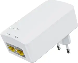 PROCET Gigabit PoE Injektor 36V-48V 15,4W IEEE802.3af Standard Konformität Steck