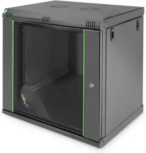 DIGITUS Netzwerkschrank - 19 Zoll Rack - 12HE - Wandmontage - 450mm Tiefe - Trag