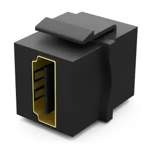 HB-DIGITAL Keystone Modul Mit HDMI-2.0 Buchse | Multimedia-Keystone für Patchpanel Halterung Verbinder Adapter Kupplung Plug-&-Play Schwarz