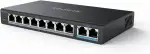 Reolink 8 Ports PoE-Switch, mit 2 Gigabit-Uplink-Ports, bis zu 120W Gesamtleistung für alle PoE-Ports, Netzwerk Switch ideal für Reolink NVR und PoE-IP-Kameras, IEEE802.3af/at, Unmanaged, RLA-PS1