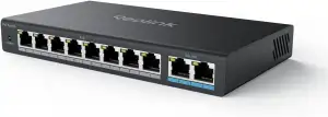 Reolink 8 Ports PoE-Switch, mit 2 Gigabit-Uplink-Ports, bis zu 120W Gesamtleistu