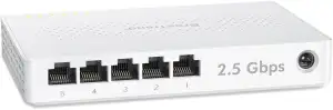 BrosTrend 5-Ports 2.5G LAN Switch, 2.5 Gbit/s Unmanaged Ethernet Netzwerk Switch