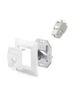 VCELINK 1x Keystone Netzwerkdose Unterputz CAT6A 1 Port, Lan Dose Keystone RJ45 Modul, STP Vollgeschirmt, RJ45 Ethernet Datendose DSL Patchkabel Verlegekabel