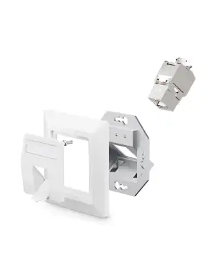 VCELINK 1x Keystone Netzwerkdose Unterputz CAT6A 1 Port, Lan Dose Keystone RJ45 Modul, STP Vollgeschirmt, RJ45 Ethernet Datendose DSL Patchkabel Verlegekabel