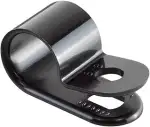 GTSE Nylon P-Clips – Schwarz 9,5 mm (3/8") – Stabile Kabelschellen zur Schraubmontage – Kunststof...