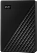 WD My Passport externe Festplatte 5 TB (mobiler Speicher, schlankes Design, herunterladbare Software, automatische Backups, Passwortschutz) Schwarz - auch kompatibel mit PC, Xbox und PS4