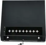 Netzwerkschrank kompakt flach (BxTxH) 500 x 140 x 475mm - Schwarz