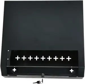 Netzwerkschrank kompakt flach (BxTxH) 500 x 140 x 475mm - Schwarz