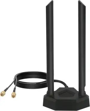 WLAN-Antenne 8 dBi Dualband 2,4 GHz 5 GHz 5,8 GHz RP-SMA-Adapter mit Magnetfuß K