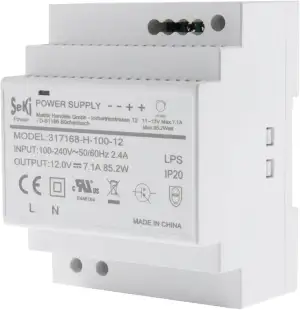SeKi Hutschienen-Netzteil H-100-12 - 12V - 7,1A - 85W DIN Rail - DIN Schienen Ne