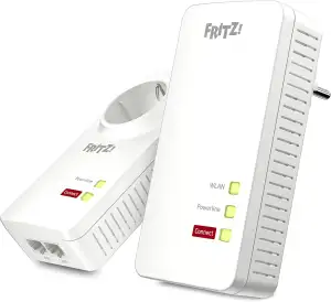 FRITZ!Powerline 1260/1220 WLAN Set (WLAN-Access Point, ideal für Media-Streaming oder NAS-Anbindu...