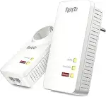 FRITZ!Powerline 1260/1220 WLAN Set (WLAN-Access Point, ideal für Media-Streaming oder NAS-Anbindu...